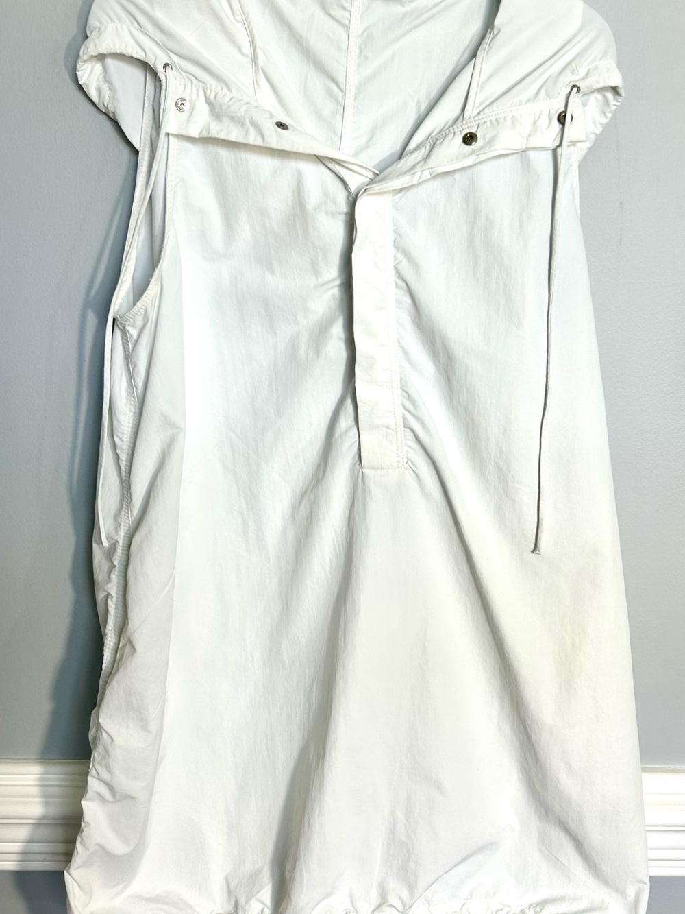 Zara White Hooded Utility Dress Vest